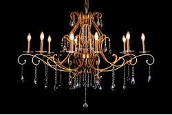 Crystal Chandelier Clarance 10 light (bronze) - 125cm Crystal Chandelier Clarance 10 light (bronze) - 125cm