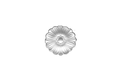 Ceiling rosette Ornament 15x15cm Plaster - ORR24 Ceiling rosette Ornament 15x15cm Plaster - ORR24