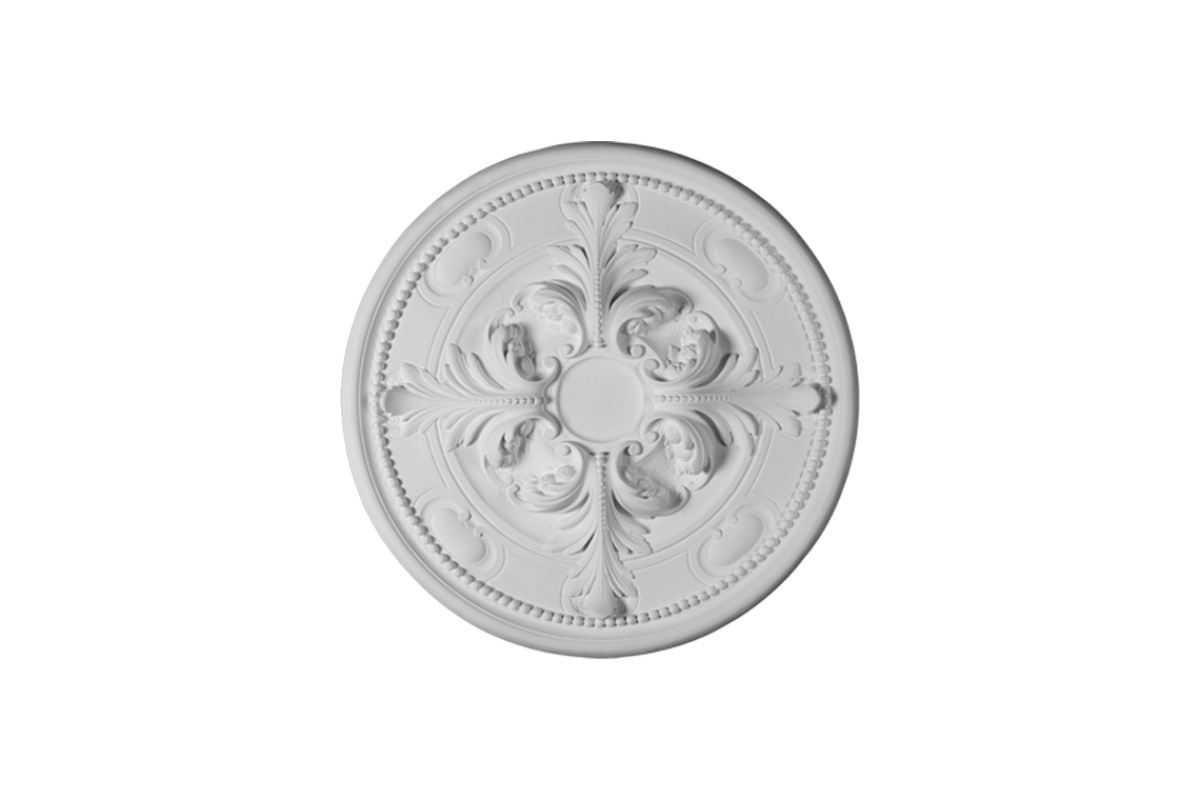 Ceiling rosette Ornament 61x61cm Plaster - ORR95