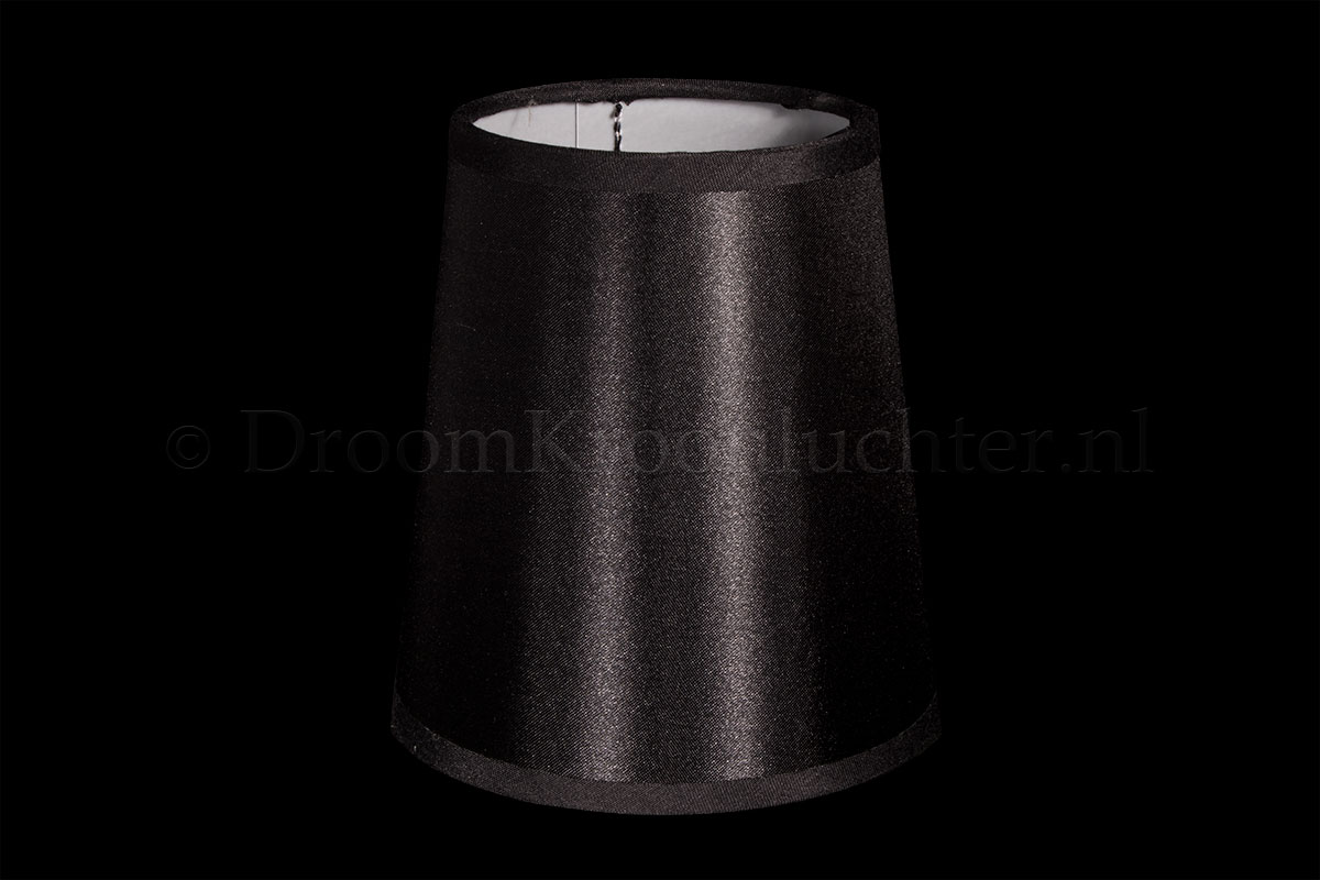 Clip on lampshade fabric linen black