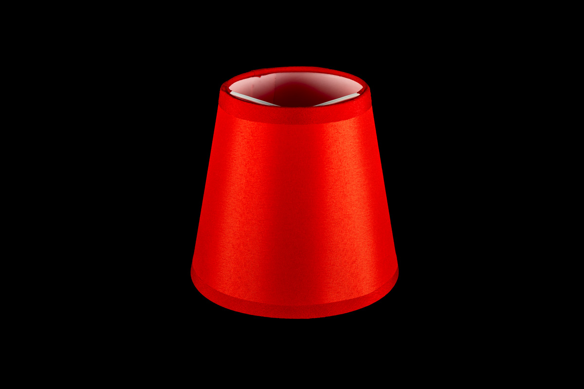Clip on lampshade fabric linen red