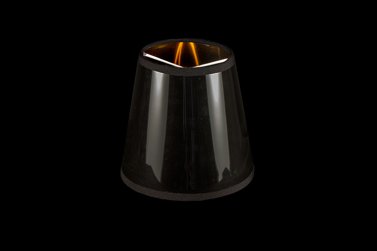 Clip on lampshade reflective black gold 4.3 Inch (11cm)