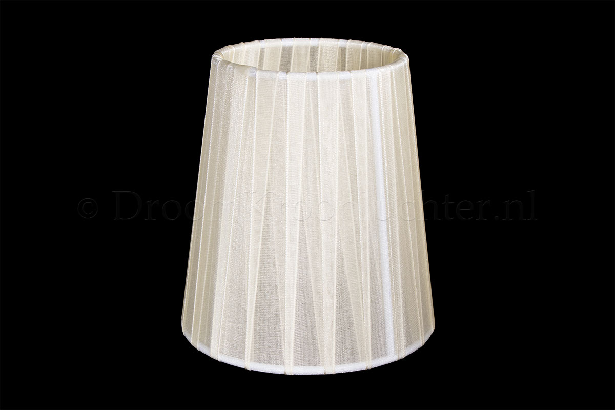 Clip on lampshade organza off-white double fabric 