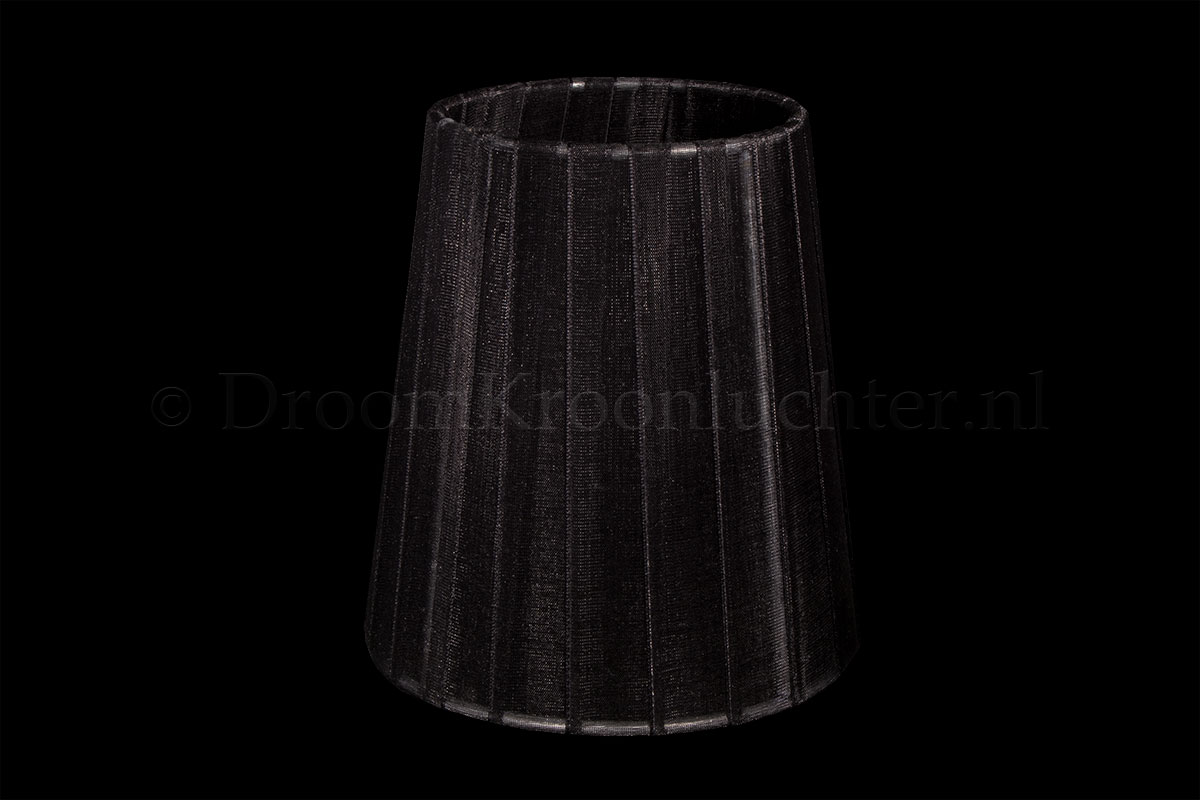 Clip on lampshade organza black double fabric  Clip on lampshade organza black double fabric - Lamp shades for chandeliers