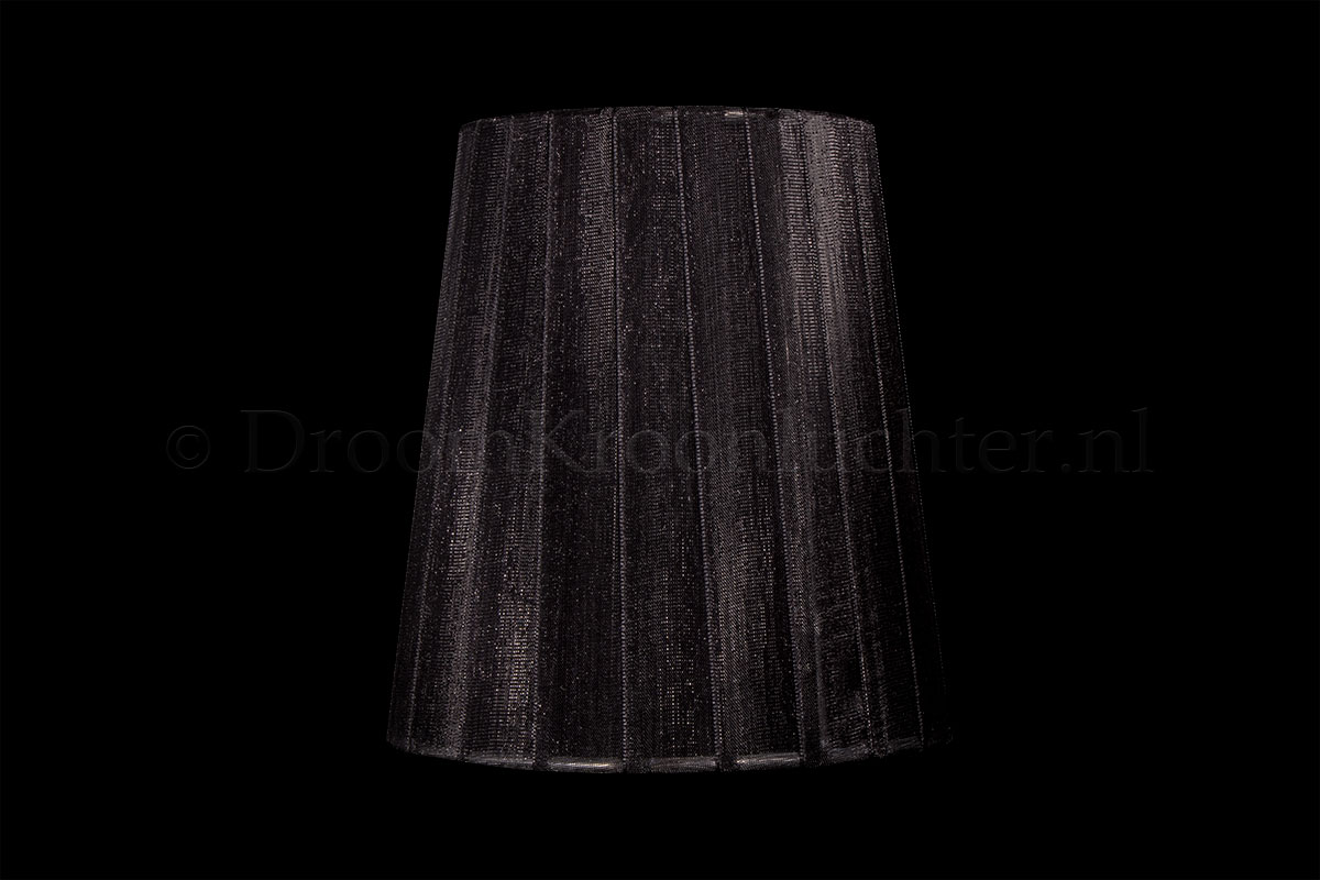 Clip on lampshade organza black double fabric  Clip on lampshade organza black double fabric - Lamp shades for chandeliers