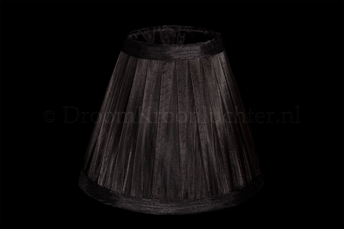 Clip on lampshade Organza black