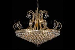 Crystal Chandelier Sara 15 light bronze crystal