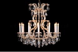 Louis Baroque Chandelier 12 lights - Ø94x99cm - (Crystal/Gold)  Louis Baroque Chandelier 12 lights - Ø94x99cm - (Crystal/Gold)