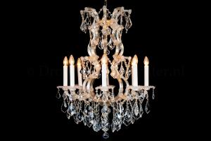 Louis Baroque Chandelier 8 lights - Ø70x80cm - (Crystal/Chrome) 