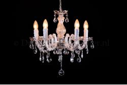 Crystal Chandelier Maria Theresa in chrome 5 lights - Ø45cm  Crystal Chandelier Maria Theresa in chrome 5 lights - Ø45cm