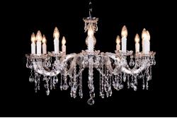 Crystal Chandelier Maria Theresa in chrome 12 lights - Ø75cm Crystal Chandelier Maria Theresa in chrome 12 lights - Ø75cm