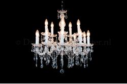 Crystal Chandelier Maria Theresa in chrome 15 lights - Ø23.6 Inch Crystal Chandelier Maria Theresa in chrome 15 lights - Ø23.6 Inch
