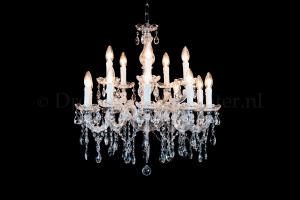 Crystal Chandelier Maria Theresa in chrome 15 lights - Ø23.6 Inch