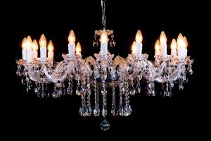 Crystal Chandelier Maria Theresa in chrome 16 lights - Ø95cm 