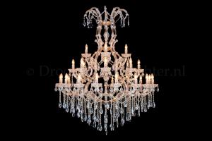 Lustre cristal Marie Therèse en bronze 28 ampoules - Ø120cm 