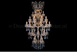 Crystal Chandelier Maria Theresa in gold 36 lights Loftmodel - Ø100cm  Crystal Chandelier Maria Theresa in gold 36 lights Loftmodel - Ø100cm