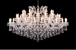 Crystal Chandelier Maria Theresa in chrome 54 lights Wide Model - Ø170cm  Crystal Chandelier Maria Theresa in chrome 54 lights Wide Model - Ø170cm