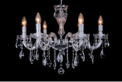 Deluxe Crystal Chandelier Maria Theresa in chrome 6 lights - Ø60cm  Deluxe Crystal Chandelier Maria Theresa in chrome 6 lights - Ø60cm