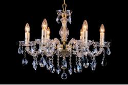 Deluxe Crystal Chandelier Maria Theresa in gold 6 lights - Ø60cm  Deluxe Crystal Chandelier Maria Theresa in gold 6 lights - Ø60cm