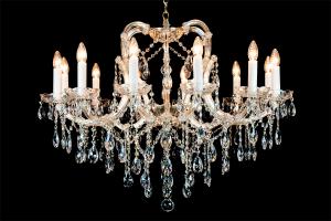 Crystal Chandelier Elizabeth 12 light Ø95cm/37.4 Inch (gold)