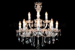 Deluxe Crystal Chandelier Maria Theresa in chrome 8+4 lights - Ø60cm (23.6 Inch) Deluxe Crystal Chandelier Maria Theresa in chrome 8+4 lights - Ø60cm (23.6 Inch)