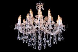 Deluxe Crystal Chandelier Maria Theresa in chrome 12+6 lights - Ø75cm  Deluxe Crystal Chandelier Maria Theresa in chrome 12+6 lights - Ø75cm