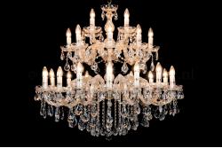 Deluxe Crystal Chandelier Maria Theresa in gold 28 lights - Ø95cm/37 Inch Deluxe Crystal Chandelier Maria Theresa in gold 28 lights - Ø95cm/37 Inch