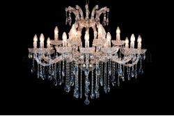 Deluxe Crystal Chandelier Maria Theresa in bronze Oval 18 lights - 100cm x 80cm (39.4 x 31.5 Inch) Deluxe Crystal Chandelier Maria Theresa in bronze Oval 18 lights - 100cm x 80cm (39.4 x 31.5 Inch)