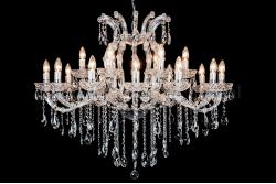 Deluxe Crystal Chandelier Maria Theresa in chrome Oval 18 lights - 100cm x 80cm (39.4 x 31.5 Inch) Deluxe Crystal Chandelier Maria Theresa in chrome Oval 18 lights - 100cm x 80cm (39.4 x 31.5 Inch)