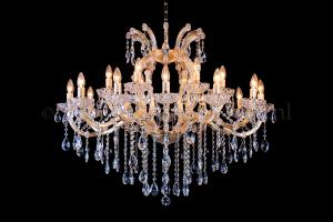 Lustre cristal de luxe Marie Therèse en or Ovale 18 ampoules - 100cm x 80cm
