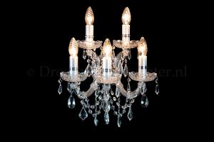 Crystal Wall lamp Maria Theresa 5 lights (crystal/chrome) - C-arm