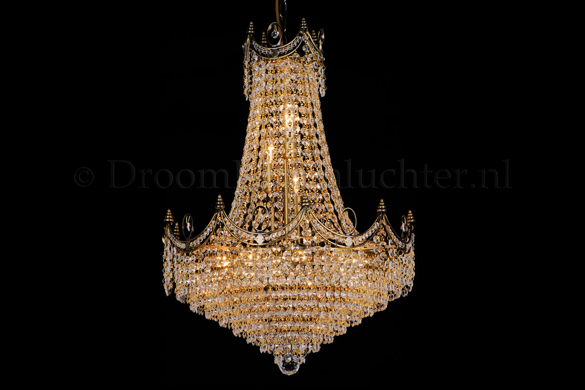Crystal pendant Diana 12 light 50cm crystal multi-colour