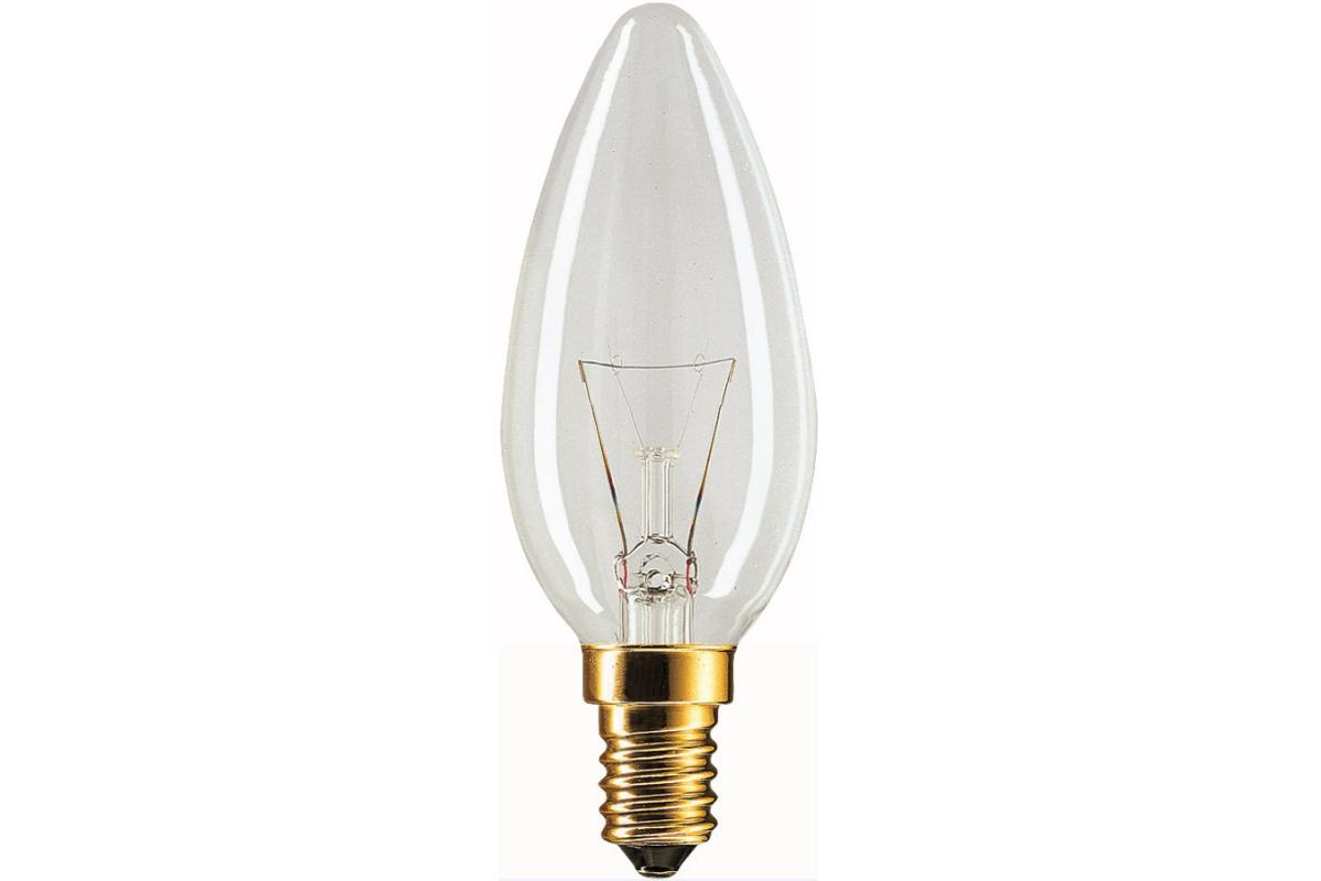Candle light bulb clear standard 15W