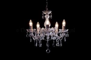 Lustre  Marie Therèse en chrome 5 ampoules - Ø45cm