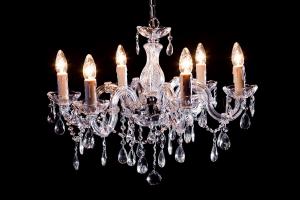 Chandelier Maria Theresa in chrome 6 lights - Ø60cm