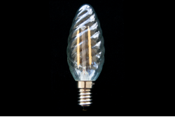 LED Candle E14 clear twisted 1.8 Watt 2500K (dimmable)